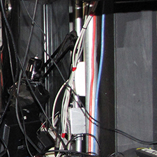 Kevin in the control booth - Malaspina Theatre (Nanaimo, 2013)